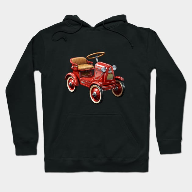 Red Toy Peddle Car Hoodie by tfortwo